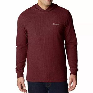 Columbia Pine Peak II Elderberry Maroon Waffle Knit Hoodie XL